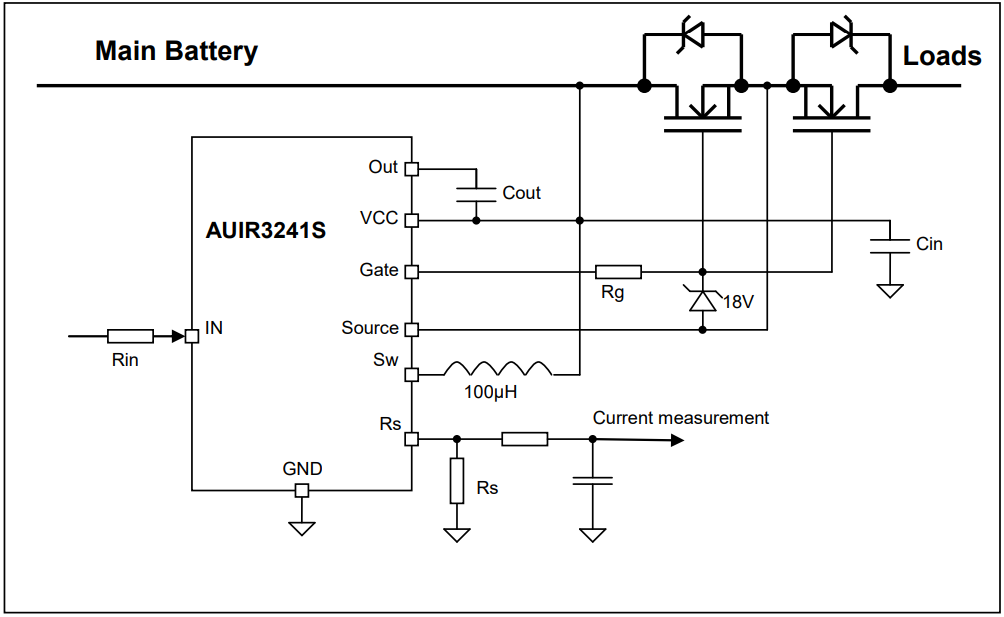 Block Diagram - Infineon Technologies AUIR3241S & AUIR3242S High Side MOSFET Drivers