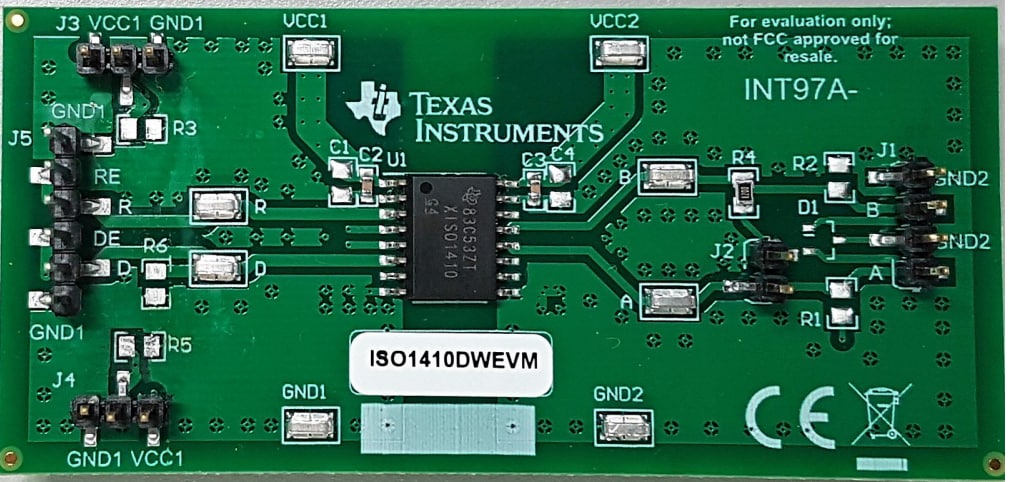 Schematic - Texas Instruments ISO1410DW Evaluation Module
