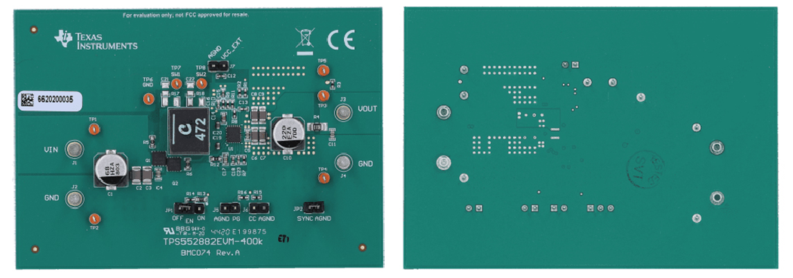 Texas Instruments TPS552882EVM-400KHZ Evaluation Module