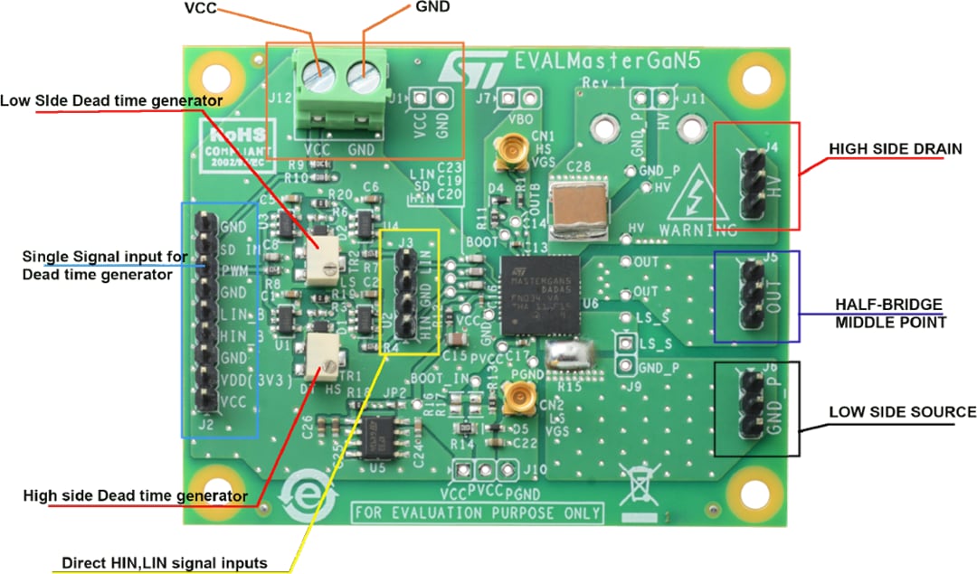 STMicroelectronics EVALMASTERGAN5 Demonstration Board