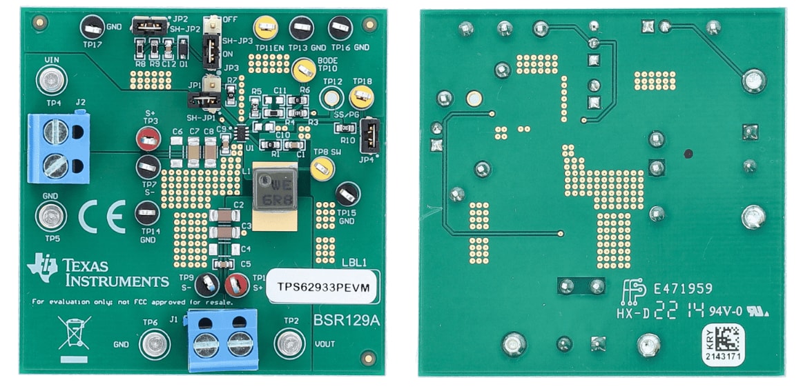 Texas Instruments TPS62933PEVM Evaluation Module