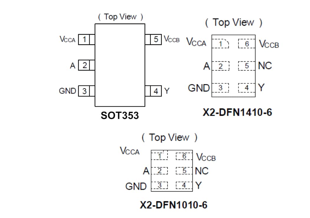 Location Circuit - Diodes Incorporated 74AUP1T34x Single-Bit Dual Translating Buffers
