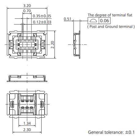 Chart - Panasonic Industrial Devices RF4 Narrow Pitch RF Connectors