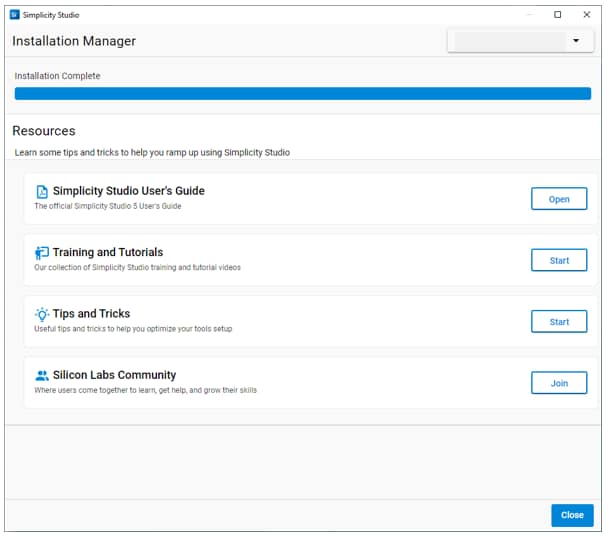 Installation Manager Resource Selections