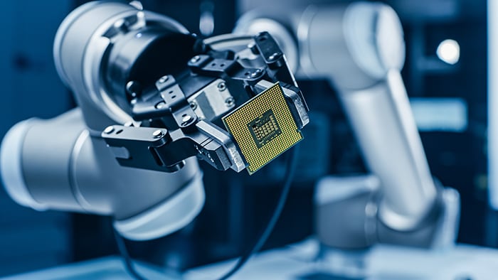 robotic arm holding fpga