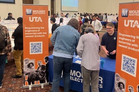 People talking at the Mouser booth on Innovation Day 2024 - opens in a new tab