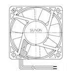 Sunon GF60151B6-1E00U-AE9 Enlarged Image